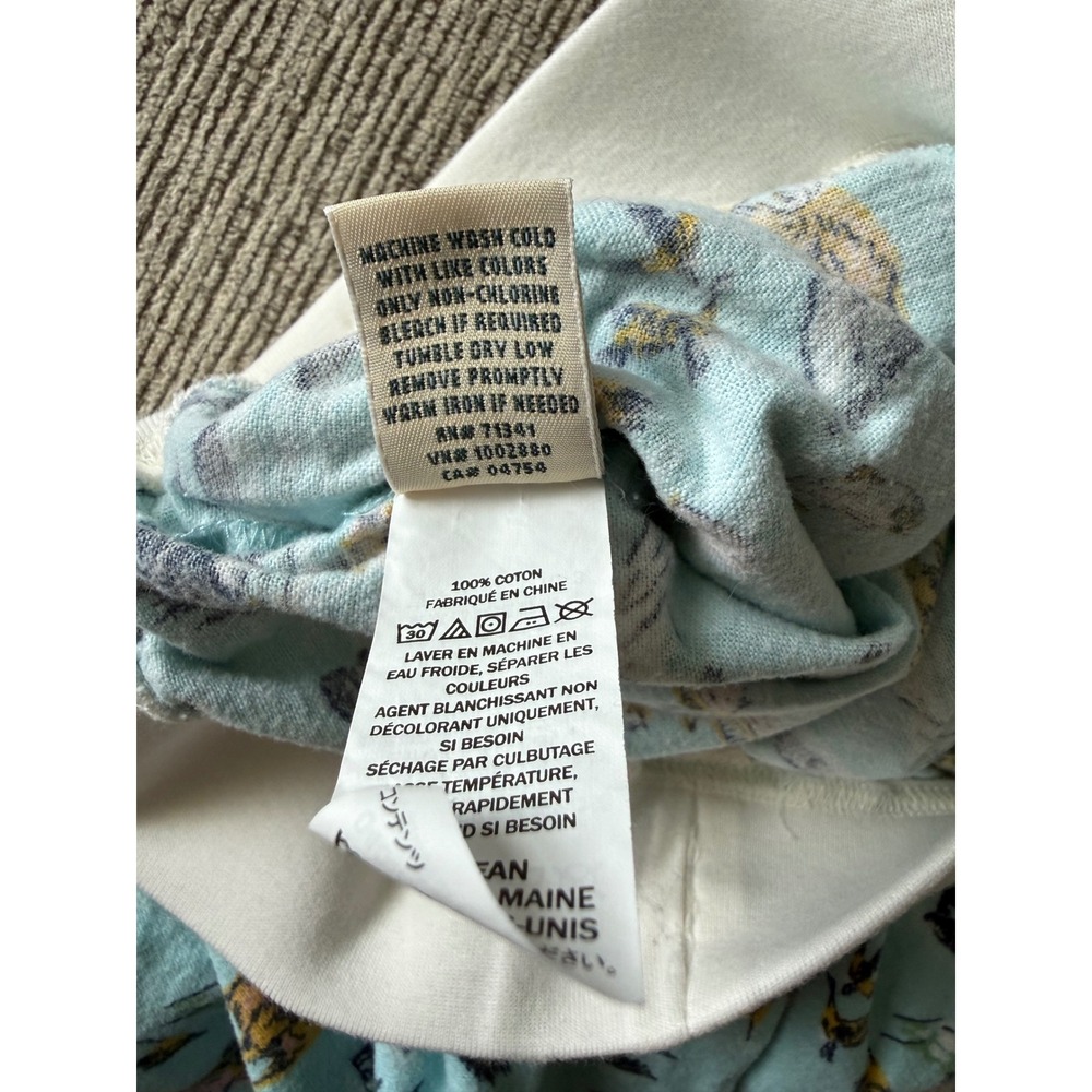 L.L.Bean Outdoor Pajama Lounge Pants Women's Small Blue Moose Lake Cabin Print - Picture 9 of 12